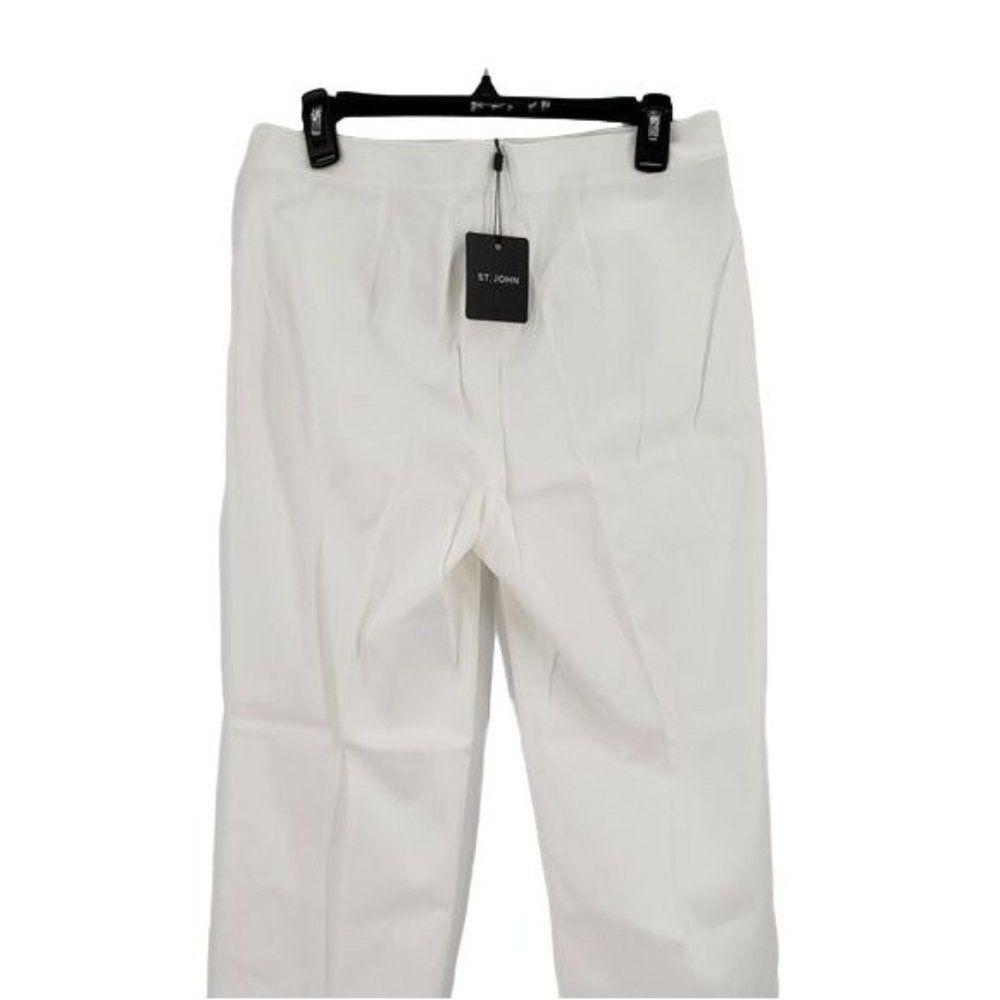 ST. JOHN White Trousers Pants Size 6 - Picture 3 of 9